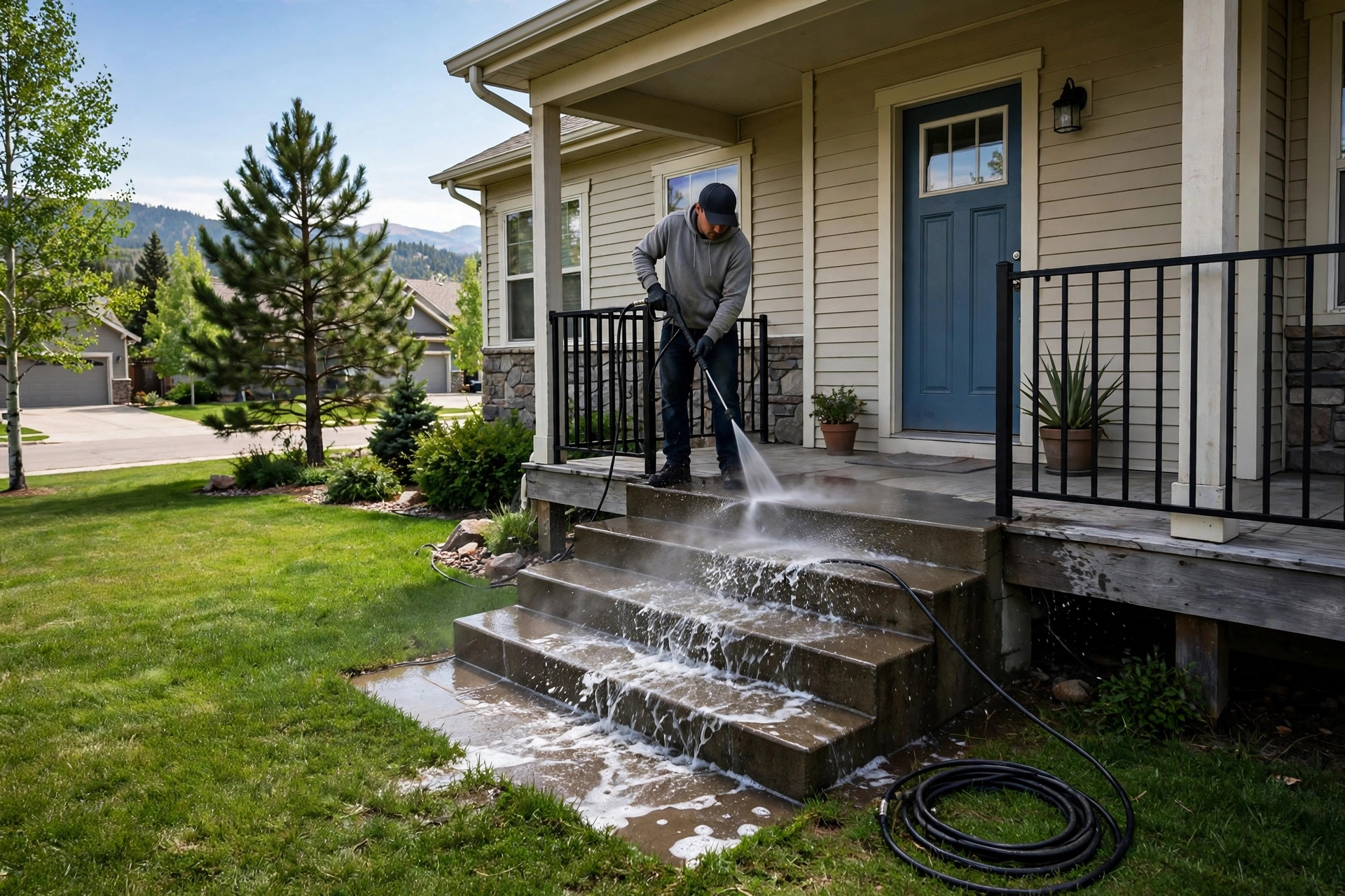 A Good Front Window Cleaning & Pressure Washing